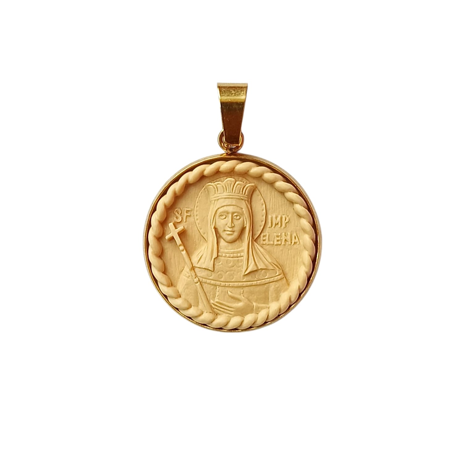 Medalion Sfanta Elena - Crem sienna