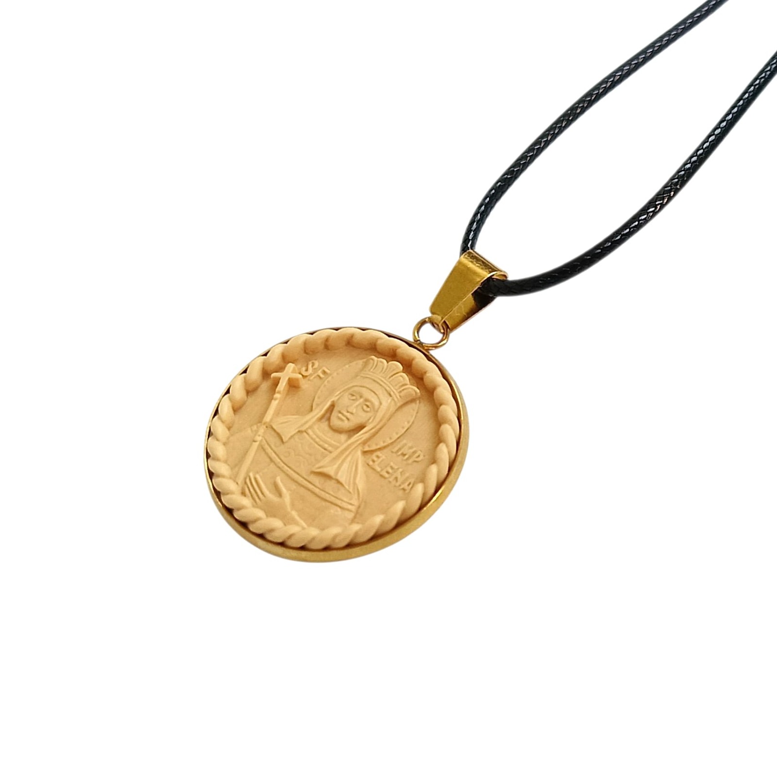 Medalion Sfanta Elena - Crem sienna